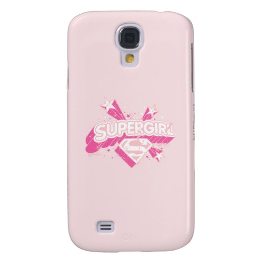Coque Case-Mate Pour Samsung Galaxy Supergirl Stars et Logo (Dos)