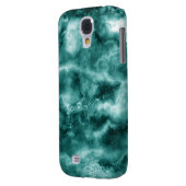 Coque Case-Mate Pour Samsung Galaxy Texture de marbre vert foncé (Dos gauche)