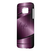 Coque Case-Mate Pour Samsung Galaxy Texture métallique Bourgogne-Rouge (Dos gauche)