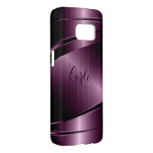 Coque Case-Mate Pour Samsung Galaxy Texture métallique Bourgogne-Rouge (Dos/Droit)