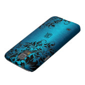 Coque Case-Mate Pour Samsung Galaxy Turquoise Métallique Avec Flou Noir (Bas)