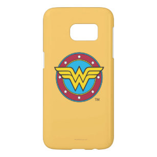 Coque Samsung Galaxy S7 Wonder Woman   Logo Cercle & Etoiles