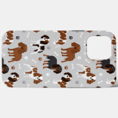 Coque Cavalier King Charles Spaniel Paws and Bones (Verso (horizontal))