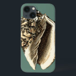 Coque conique turquoise<br><div class="desc">Dans cette belle coquille de conque noire et blanche classique, vous pouvez voir l'ombrage d'un coquillage naturel très pointu et clair. On peut s'imaginer à la chasse à la plage pour les coquillages ou jouer dans le sable. Obtenez dès aujourd'hui cette coquille de conque turquoise de style nautique sur vos...</div>