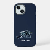 Coque-coque iphone de loup foncé (Verso)