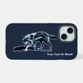 Coque-coque iphone de loup foncé (Verso Horizontal)