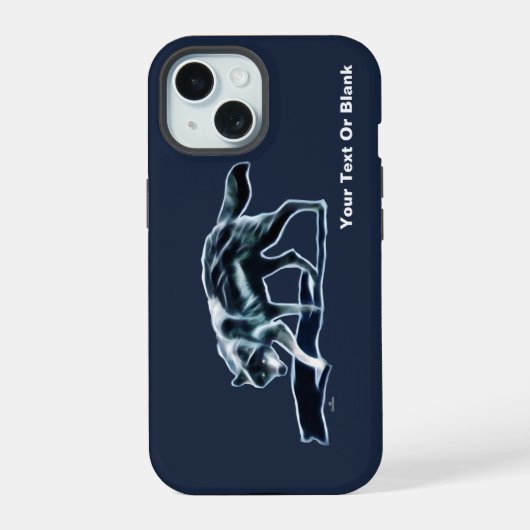 Coque-coque iphone de loup foncé (Verso)