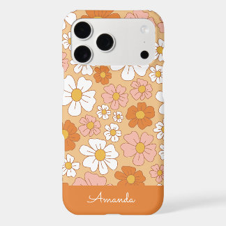 Coque-coque iphone Floral orange et blanc