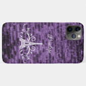 Coque coque iphone-Mate de la tour Eiffel violet (Dos (Horizontal))