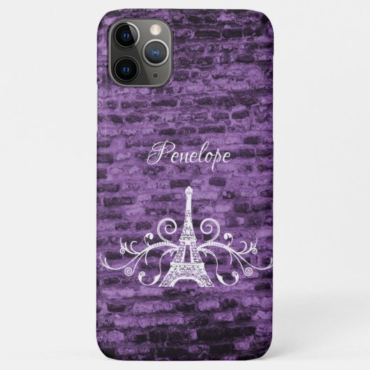 Coque coque iphone-Mate de la tour Eiffel violet (Dos)