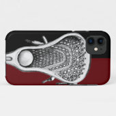 Coque coque iphone Mate du Lacrosse Sports Maroon (Dos (Horizontal))