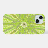Coque-coque iphone vert abstrait (Verso Horizontal)