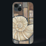 Coque d'Abalone<br><div class="desc">Charikilia Zarris est une artiste talentueuse connue pour ses oeuvres d'art océaniques. Ses images sont paisibles et calmes vous relaxant avec chaque photo. Obtenez cette oeuvre d'art nautique avec une coquille d'Abalone au centre de tout,  bordée de carrelage et d'une belle palette de couleurs.</div>