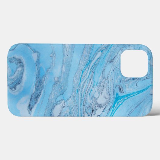 Coque d'air Ipad en marbre bleu (Verso (horizontal))