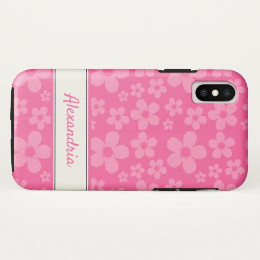 Coque d'alimentation à  rose-coque iphone (Dos (Horizontal))