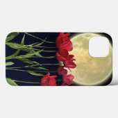 Coque d'appareil artistique Red Tulips & Moon (Verso (horizontal))
