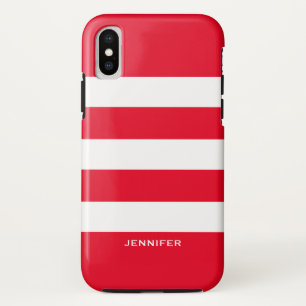 Coque d'Arrière - plan rouge modifiable en bandes 