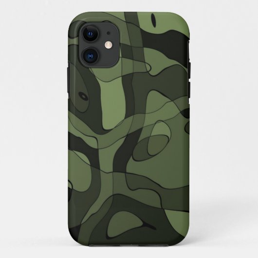 Coque d'art Abstrait vert pour iPhone (Dos)