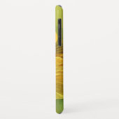 Coque d'art jaune fleuri iris (Dos/Gauche)