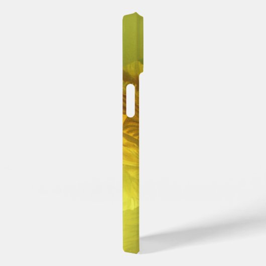 Coque d'art jaune fleuri iris (Verso / Droite)