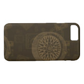Coque d'art Timbre et Compass vintage - Noir (Dos (Horizontal))