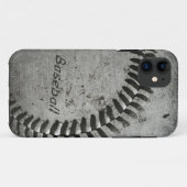 Coque de baseball pour iPhone (Dos (Horizontal))