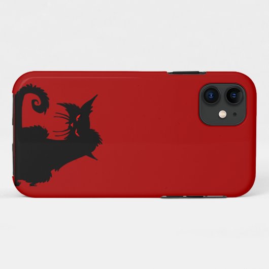 Coque de chat noir coque iphone de maté (Dos (Horizontal))