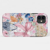 Coque de collage d'arc rose Coquette (Dos (Horizontal))