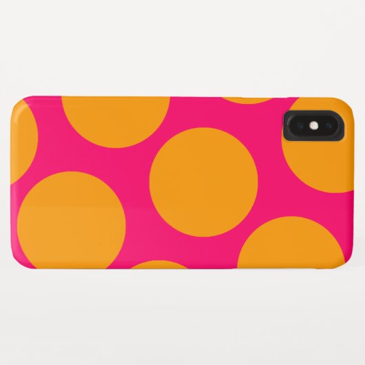 Coque de Coque de la Polka orange (Dos (Horizontal))