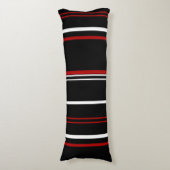 Coque de coussin Black Red et White Stripes (Devant (Vertical))
