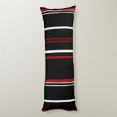 Coque de coussin Black Red et White Stripes (Dos (Vertical))
