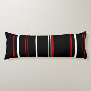 Coque de coussin Black Red et White Stripes