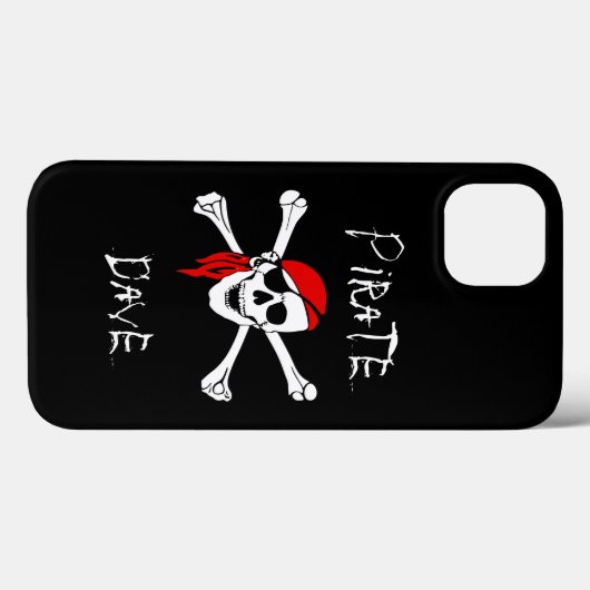 Coque de couverture iPhone pour le crâne pirate no (Verso (horizontal))
