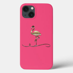 Coque de Flamant rose or rose vif