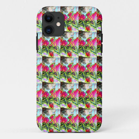 coque de graffiti rouge (Dos)