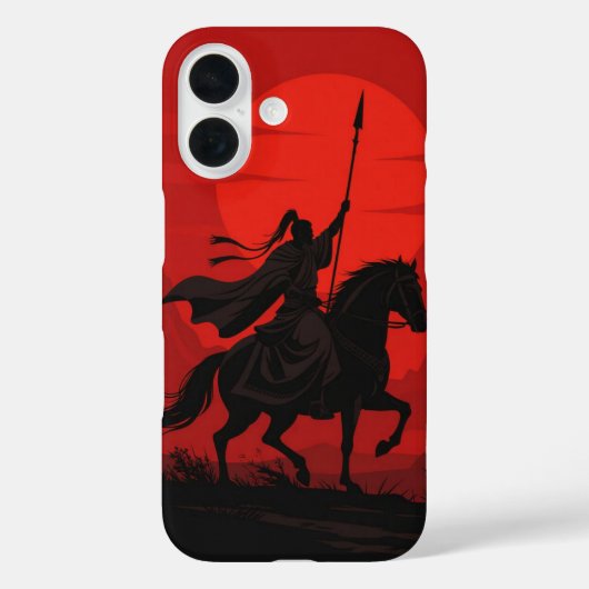 Coque de iPhone AI Warrior – Silhouette de soleil  (Verso)