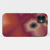 coque de iphone orange et rose abstraite (Dos (Horizontal))
