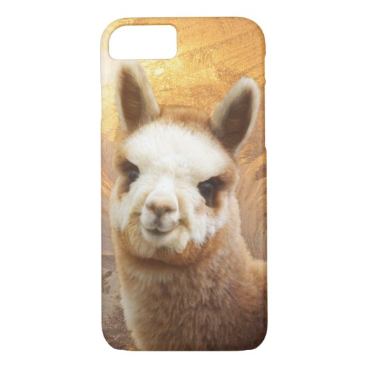 Coque de l'iPhone 7 Alpaca souriant (Dos)