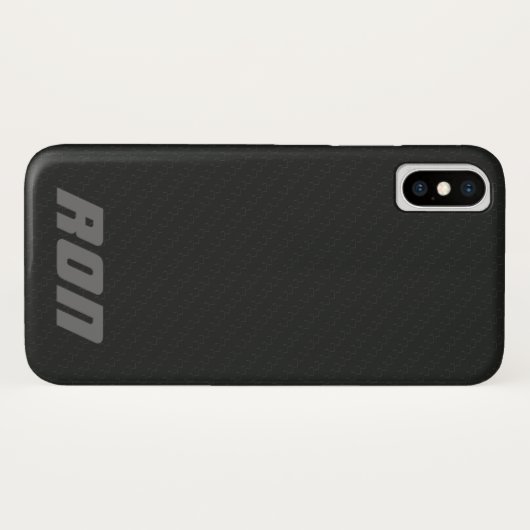 Coque de luxe Black Simulated Carbon Fiber iPhone  (Dos (Horizontal))