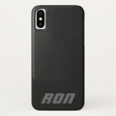 Coque de luxe Black Simulated Carbon Fiber iPhone (Dos)