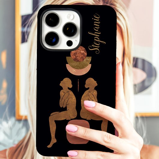 Coque de monogramme balance céleste