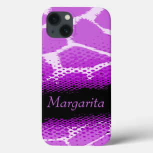 Coque de motif d'animal graphique noir violet