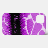 Coque de motif d'animal graphique noir violet (Verso (horizontal))