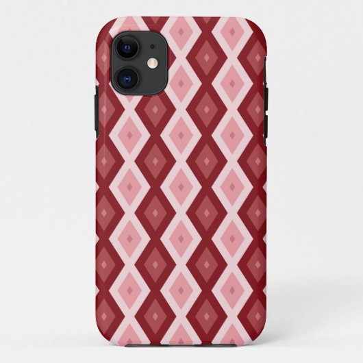 Coque de motif de diamant rouge-coque iphone de -M (Dos)