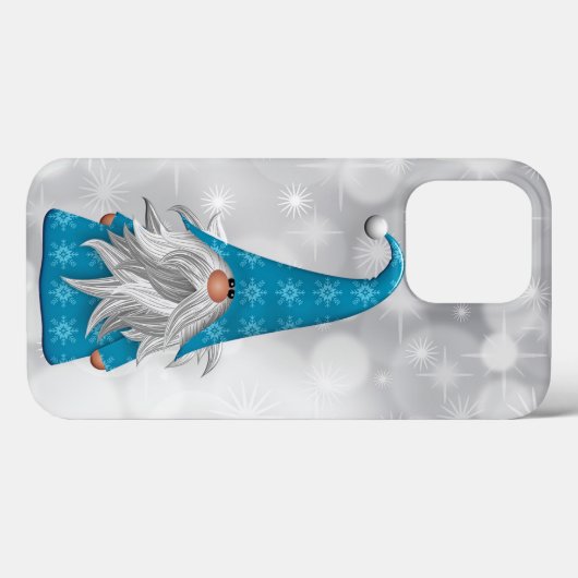 Coque de Noël bleu Gnome-Mate coque iphone (Verso (horizontal))