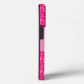 Coque de nom personnalisé à motif rose chaud Damas (Verso / Droite)