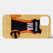 Coque de périphérique netball personnalisé (Verso (horizontal))