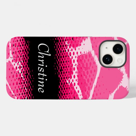 Coque de poster de animal graphique rose (Verso (horizontal))