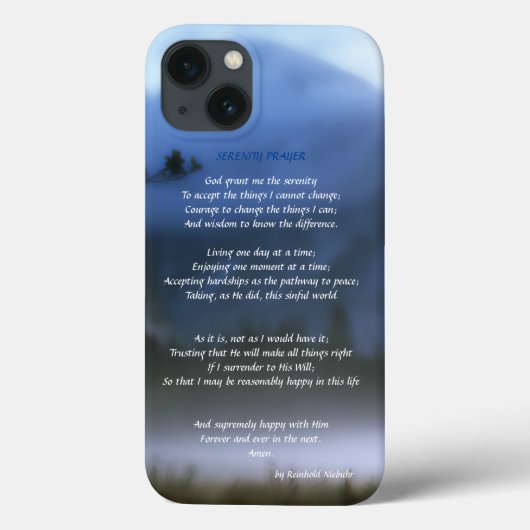 Coque de prière de sérénité-coque iphone de maté (Verso)