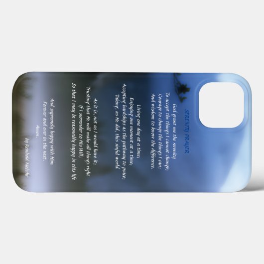 Coque de prière de sérénité-coque iphone de maté (Verso (horizontal))